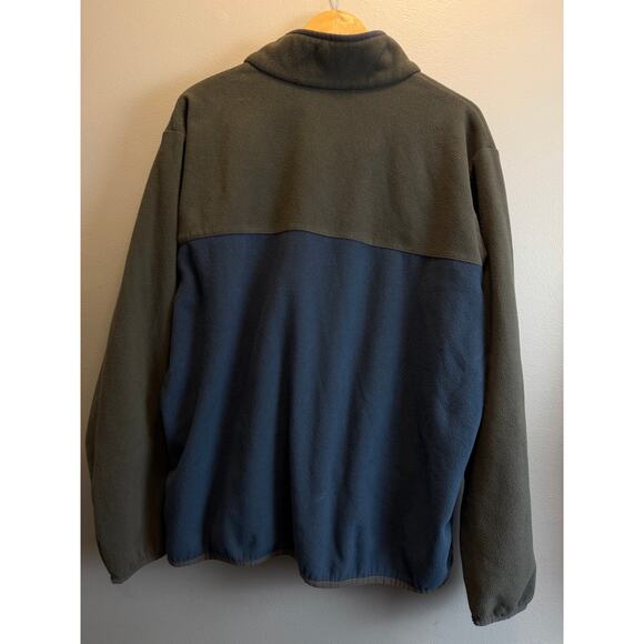 Columbia Men XL Fleece Pullover Blue Gray Steens Half Snap Sweater Pullover - Picture 2 of 5